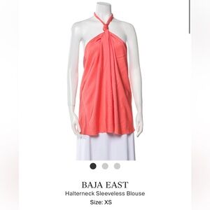 Baja East Halter Neck Open Back Top